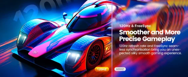 UPERFECT 18.5" 120Hz Portable Monitor 100% sRGB 1080P FreeSync IPS Speakers USB C Mini HDMI Gaming Display For Phone NS PS5 XBOX