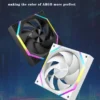 ICE Whale IW-12 Computer PC Case Fan 120mm ARGB 4Pin PWM Cooling Fan Motherboard Sync 61.5CFM/2000RPM CPU Cooler Ventilator