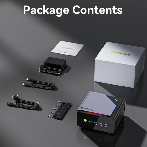 GMKtec K12 Gaming Mini PC AMD Ryzen 7 H 255(Upgraded 8745HS) Desktop Mini Computers Radeon 780M WiFi 6E/BT5.2, USB-C,  Barebone