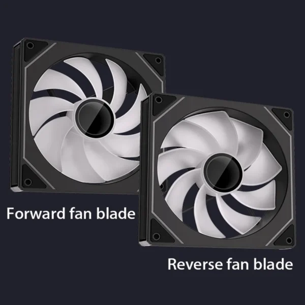 14cm ARGB Infinity Mirror PC Case Fan – 140mm Cooling Fan with PWM Silent Fan for Computer Case, CPU Cooler, Radiator