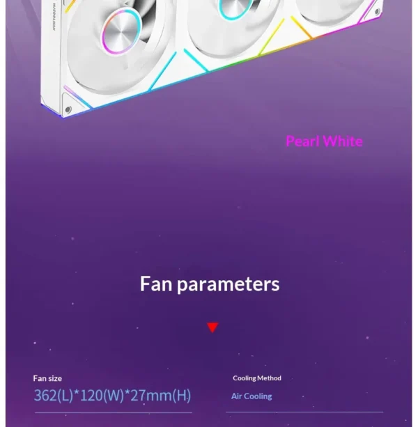 WJCOOLMAN StarLink Integrated Fan 120mm ARGB Infinite Mirror Divine Light Synchronous PWM Speed Control Computer Silent Case Fan