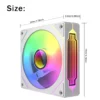LDPCSJ PRISM 4 PRO Computer Chassis Fan 12cm ARGB 4 Pin  Quiet Cooling Fan 12V Large Air Volume 42CFM/1200RPM