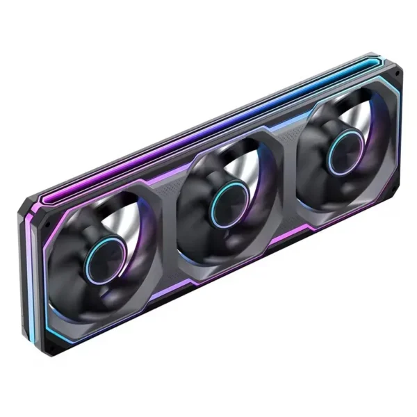 JONSBO XA-360/ XA-120 3-Pack 120mm Fan 5V/3Pin ARGB Three-Sided Mirror Integrated Cold Exhaust Cooling Fan for Desktop Computers