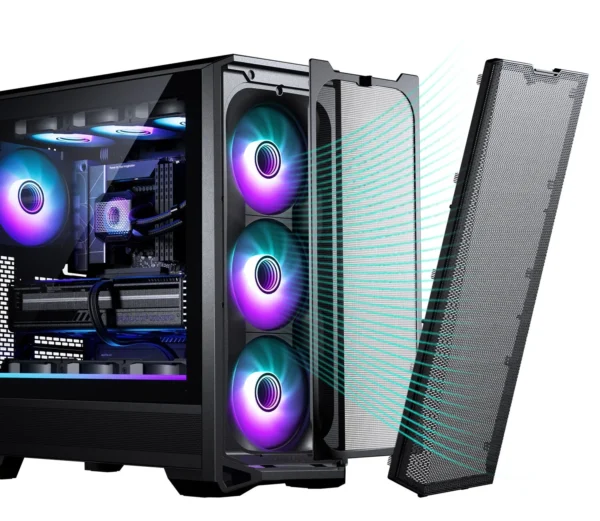 ATX Main Board Computer Glass Side Water Cooling Fan Chassis (140 Building Block Fan * 4/mesh Panel/360 Water Cooling Position)