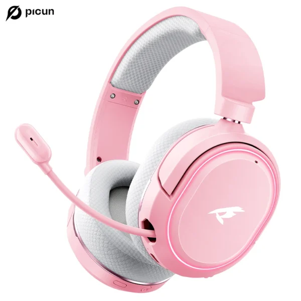Picun G2 2.4G Wireless Gaming Headset Bluetooth Headphones 5ms Low Latency 7.1 Surround ENC Mic For PC PS4 PS5 Phone Switch