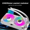 Manmu 240mm Liquid CPU Cooler 4pin PWM Fan 120mm RGB / AC Intergrated Water Cooling AM5 AM4 Intel 115x/1200/1700/2011/2066