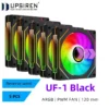 UPSIREN UF-1 PRISM 4 PRO Computer Chassis Fan 12cm ARGB 4 Pin PWM Quiet Cooling Fan 12V Large Air Volume 45.2CFM/600-1500RPM