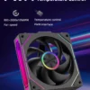 COOLCIRC CX-2 Computer Chassis Fan 120mm 5V 3-pin ARGB Cooler  12V/4PIN PWM 800-2000 RPM 3-in-1 Quiet Building Block Cooling Fan