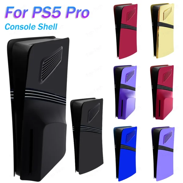 For PS5 Pro Faceplate Case Cover ABS Hard Case Protective Shell with Cooling Vent for PS5 Pro Disc/Digital Edition Accessories