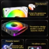 Prism 4 Pro Building Blocks Modular Case Fan ARGB Mirror Cycle Light Effect 800-2000RPM PWM Water Cooling 120mm Cooler Fan