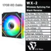 ICE Whale WX-2 Wire-Splicing PC Case Cooling Fan ARGB Mirror Cycle Light Effect 600-1800RPM PWM Water Cooling 360mm Cooler Fan