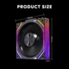 120mm ARGB Case Fan with Dual Side Infinity Mirror Cableless 360mm For Computer Water Cooler | Jungle Leopard Interstellar V2RS