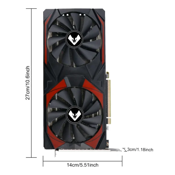 MOUGOL Graphics Card RX5700 8gb GPU PC Gaming GDDR6 Memory 7nm 256Bit PCIEx16 4.0 Desktop Computer Video Cards for AMD Radeon