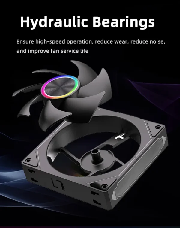 COOLCIRC CX-2 Computer Chassis Fan 120mm 5V 3-pin ARGB Cooler  12V/4PIN PWM 800-2000 RPM 3-in-1 Quiet Building Block Cooling Fan