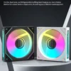 Coolcirc Cableless PC Case Fan 12V/4Pin PWM 800-1800RPM Silent 5V/3Pin ARGB Triple Pack 120mm Ventilator Use for Water Cooling