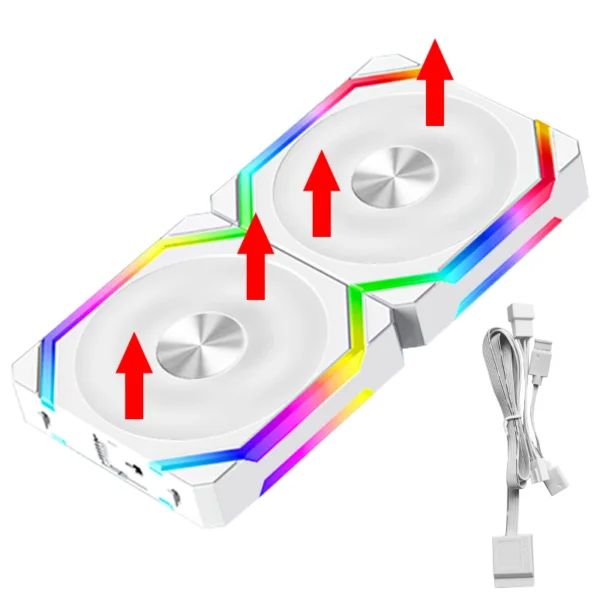JUMPEAK CS120 ARGB Cooling Fan 240mm Modular Stackable Splicing PWM Silent 120mm RGB Fans For Gaming PC Case CPU Water Cooler