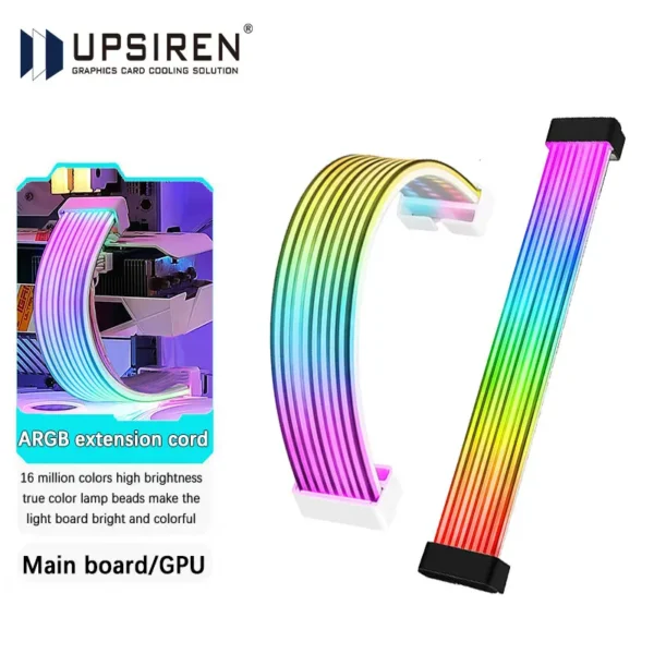 UPSIREN Bendable ARGB Light Board,Suitable For Graphics Card 24pin/8pin/2x8pin/12VHPWR/Motherboard Decorative light strip