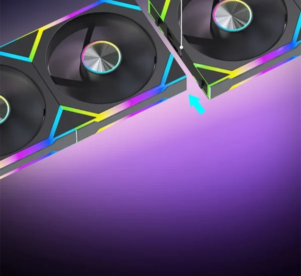 JUMPEAK DS120 Face-Changing ARGB Cooling Fan 360mm 240mm Modular Stackable Splicing 120mm RGB Fans For Gaming PC Case CPU Cooler