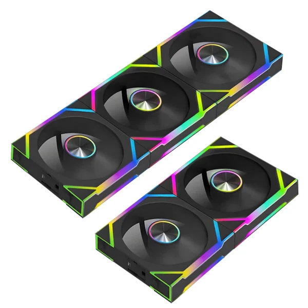 JUMPEAK DS120 Face-Changing ARGB Cooling Fan 360mm 240mm Modular Stackable Splicing 120mm RGB Fans For Gaming PC Case CPU Cooler