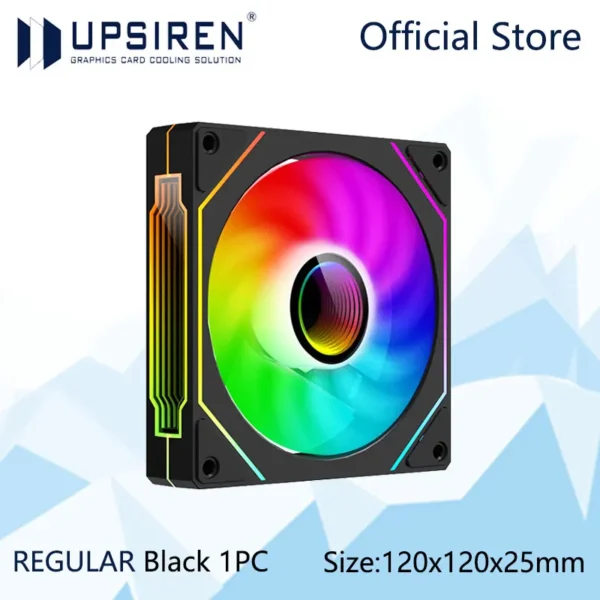 UPSIREN UF-1 PRISM 4 PRO Computer Chassis Fan 12cm ARGB 4 Pin PWM Quiet Cooling Fan 12V Large Air Volume 45.2CFM/600-1500RPM