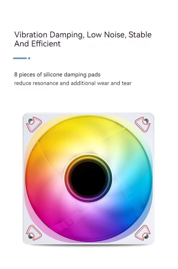 Jonsbo SL-120 Case Fan 120mm 5V 3Pin ARGB Light Effect PWM 600-1500RPM Cooling Fan 12cm High Air Volume Slient Fan