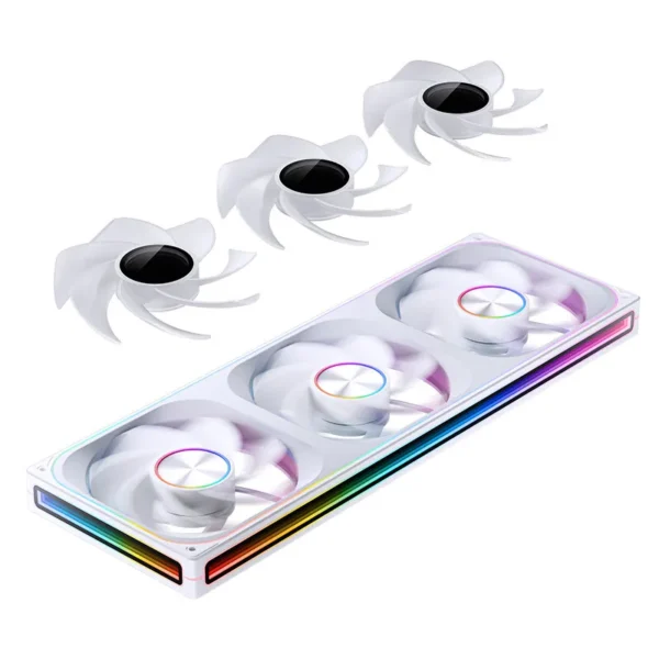 JONSBO ZA-140/420 Case Cooling Fan 140mm ARGB 3 Connected Bodies PWM Quiet Fan  Replaceable Fan Blades