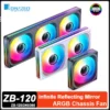 JONSBO ZB-120/240/360 PC Case Fan 120mm 5V ARGB Conjoined Structure Cold Exhaust Fan Kits Forward/Reverse