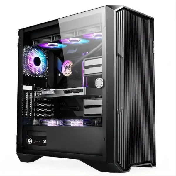 Gaming PC Desktop,Radeon RX 580 8G GDDR5, 10th Gen G5905 3.5G, 16G RAM, 512G SSD, WiFi, BT 5.0, RGB Fan x 4, RGB Mouse Pad