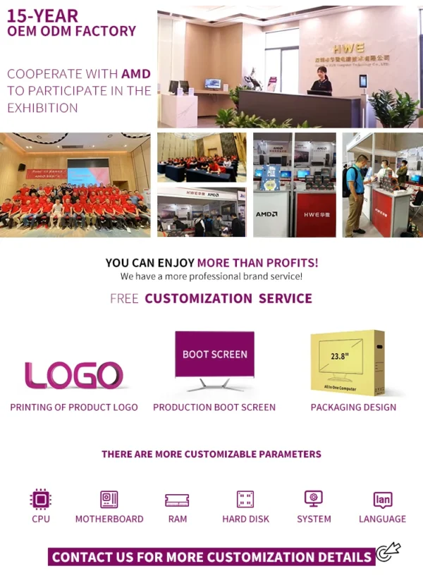 Game Desktop Amd 5600x Cpu RTX 4060 6g 500gb M2 8g Ram Pc Gaming Desktop Computer