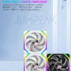 JUMPEAK HS120 Halo ARGB Cooling Fan 360mm 240mm Modular Stackable Splicing 120mm RGB Fans Kit For Gaming PC Case Water Cooler