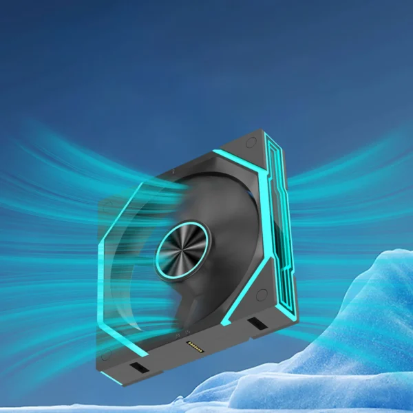 Computer Chassis Fan 12cm Case Cooler Fan ARGB Computer Fan 4 Pin PWM Suitable for Most PC Cooling Systems