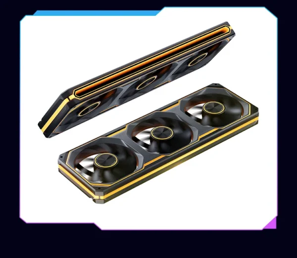 JONSBO XA-360/ XA-120 3-Pack 120mm Fan 5V/3Pin ARGB Three-Sided Mirror Integrated Cold Exhaust Cooling Fan for Desktop Computers