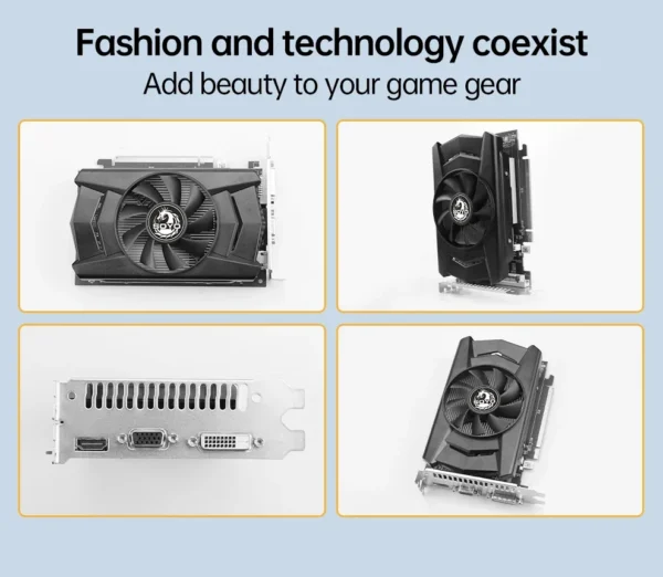 SOYO AMD Radeon R7 350 4GB Graphics Card DDR5 Memory 128Bit HDMI-compatible VGA DVI Video Card for Desktop Computer Components