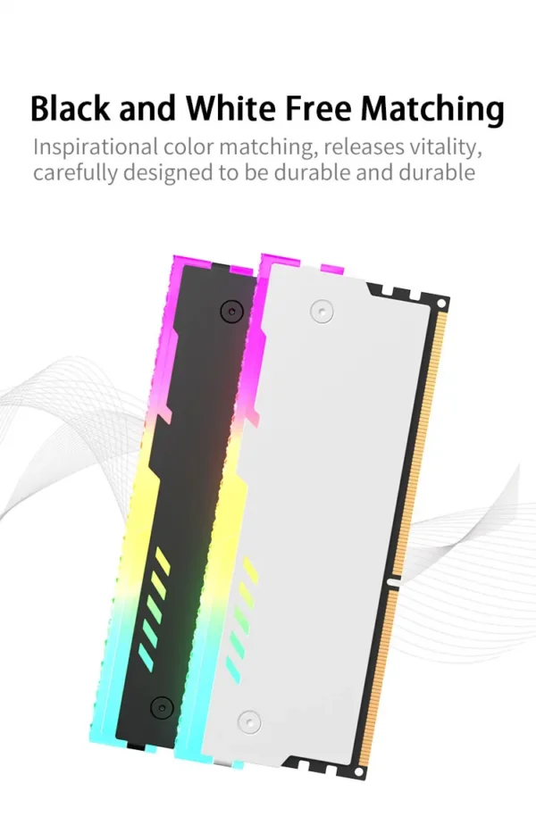 TEUCER RM-1 PC Memory Heatsink RAM Cooling Vest 5V 3-PIN ARGB for Desktop Computer Memory DDR3 DDR4 DDR5 DDR2