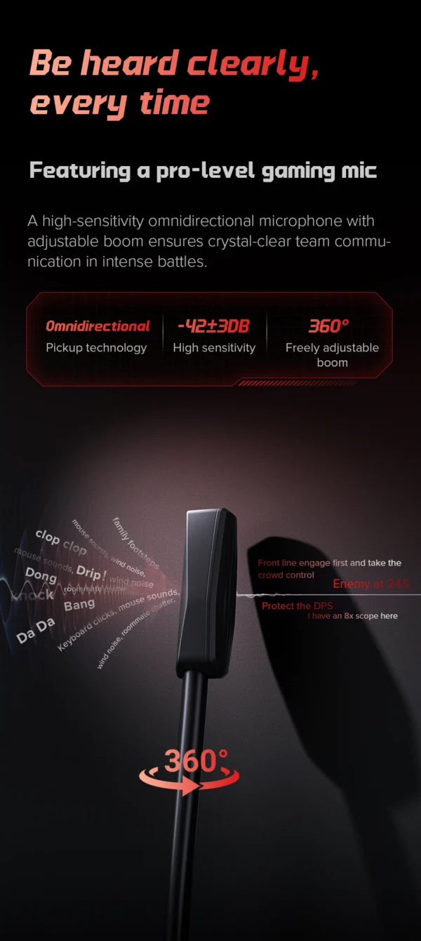 HAYLOU HexStorm G1 Wired Gaming Headphone 7.1 Surround Sound 50mm Dual Driver Esports Gamer Headset with Mic For PS4 PS5 PC