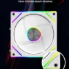 UPSIREN WF-3 120mm Wire-free splicing case fan motherboard light synchronization 4PIN PWM Center axis CD texture design 12CM