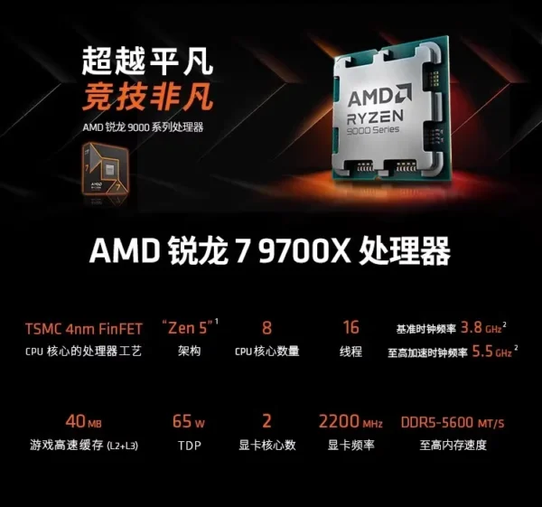 AMD R5 7800X3D/9600X/9700X/9800X3D/9900X/9950X/9950X3D Bulk Boxed