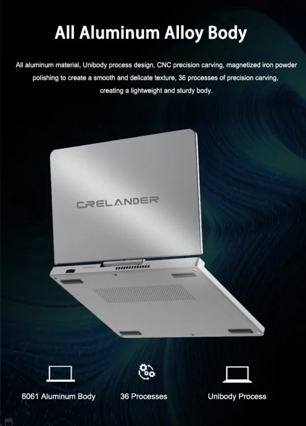 CRELANDER P8 8 Inch Mini Laptop Touchscreen Rotating 360 Degree Intel Alder N150 12GB WiFi6 Notebook Tablet PC Protable Laptops