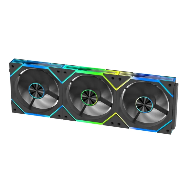 Computer Chassis Fan 12cm Case Cooler Fan ARGB Computer Fan 4 Pin PWM Suitable for Most PC Cooling Systems