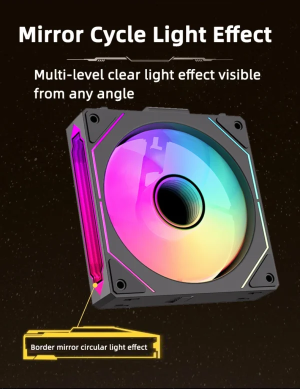 Coolcirc DL-1 120mm PC Case Fan 800-2000rpm PWM Hydro Bearing Silent 5V3Pin ARGB Water Cooler Magic Cableless Cooling Ventilator