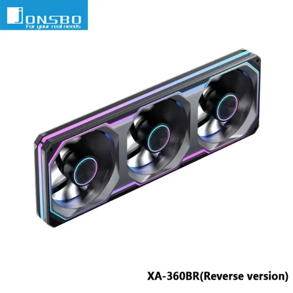 JONSBO XA-360/120 12CM ARGB Case Fan (Dual Bezel Lighting Effect/Color Blocking/Aura Sync/PWM Male/Female Connectors)