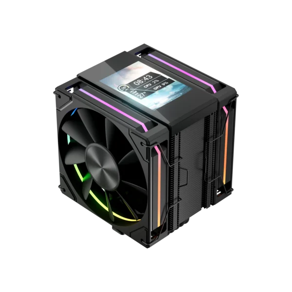 Power Train X-GAMERX MK8 CPU Cooler LCD Screen Dual Fan Tower 6 Heat pipes Air-cooled radiator For LGA1700 115X 1200 AM4 AM5