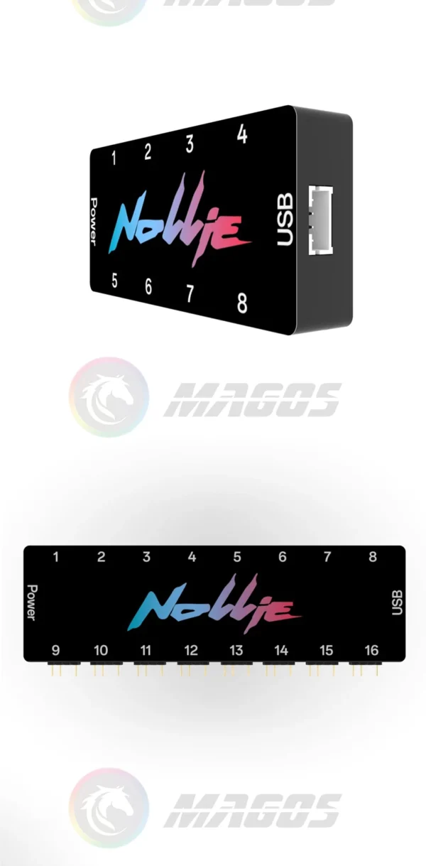 Nollie RGB Asynchronous Controller HUB 8/16 Ways Addressable ARGB Splitter Support Software Signal-RGB/OpenRGB Management