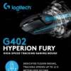 Logitech G402 Wired Gaming Mouse, Ergonomic, High Precision, Suitable for E-Sports and Office, Compatible with Laptops