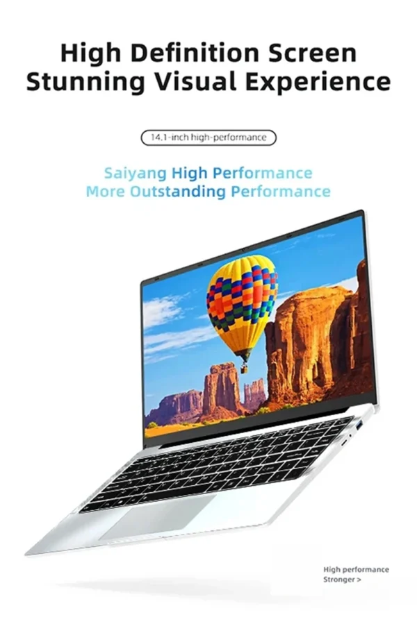 2026 Intel Core i7 9850H Atom A3950 Portable Laptop Computer 14.1" HD Gaming Laptops Windows 11 Pro SSD 2TB RAM 16GB PC Notebook