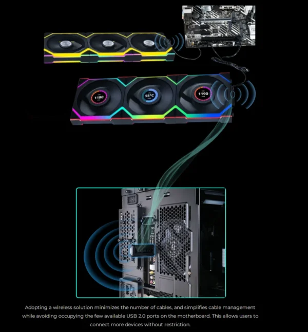 LIAN LI UNI FAN SL Wireless 120 Single Pack , Reverse Blade Triple Pack, LCD 120 Single Pack, Case fan, water cooled fan