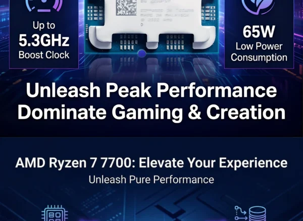 AMD Ryzen 7 7700 Used R7 7700 3.8GHz CPU processor 8-Core 16-Thread 5NM L3=32M 100-000000592 Socket AM5