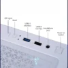 LED PC Gaming Case with Micro Support Audio Front Ports  Fan and Water Cooling for Desktop CPU Cabinet