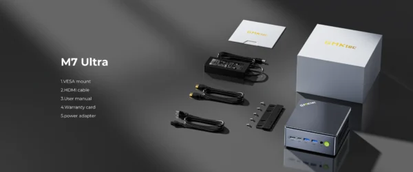 GMKtec Mini Pc M7 Ultra NUCBOX AMD Ryzen7 PRO 6850H AMD Radeon™ 680M Window 11 Pro WIFI 6 BT 5.2 USBC 4.0
