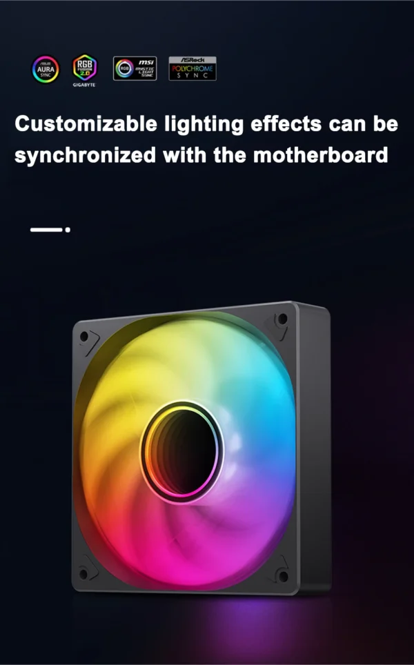 JONSBO SL-120 White/Black 120mm Case Fan 5V 3PIN ARGB Silent CPU Cooler Fan 4PIN PWM Serializable Reverse Fan